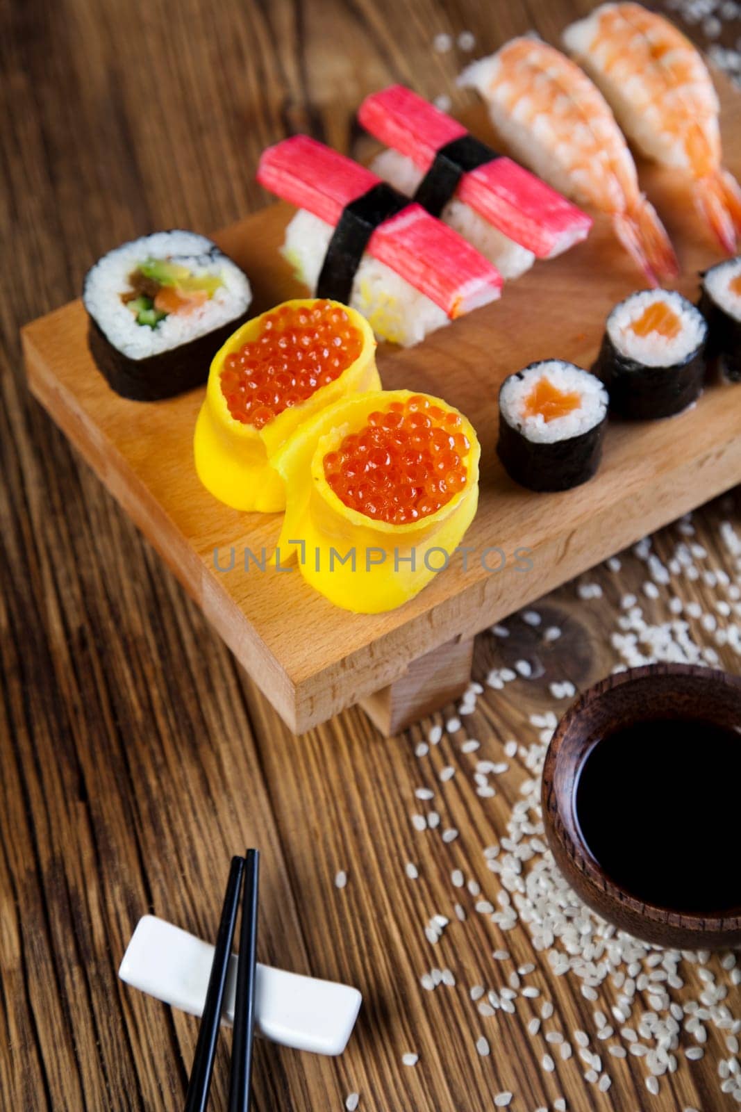Sushi traditional japanese food