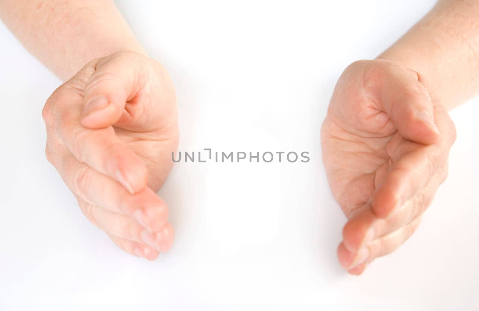 Hands isolation on a white background