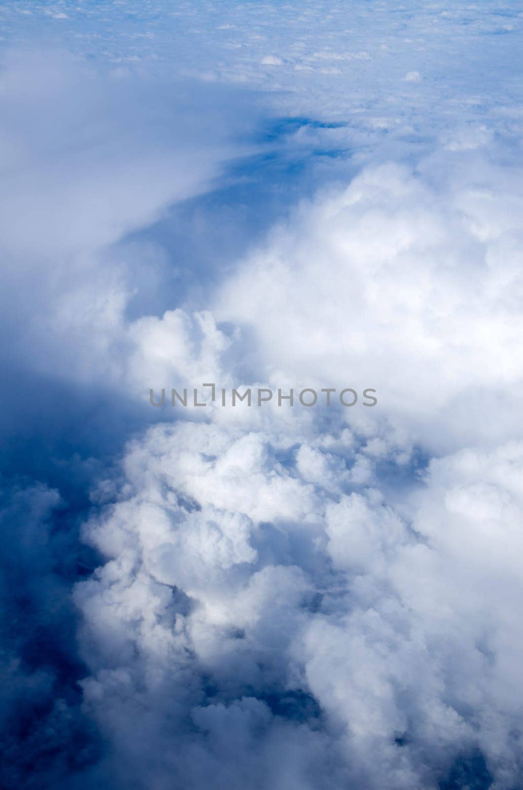 Aerial sky and clouds background