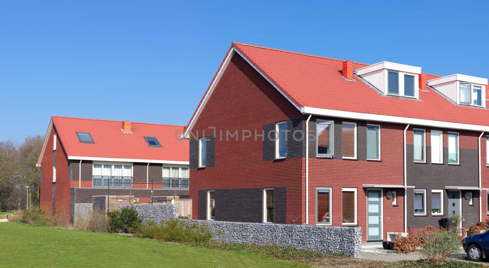 blocks of new terraced houses in the netherlands