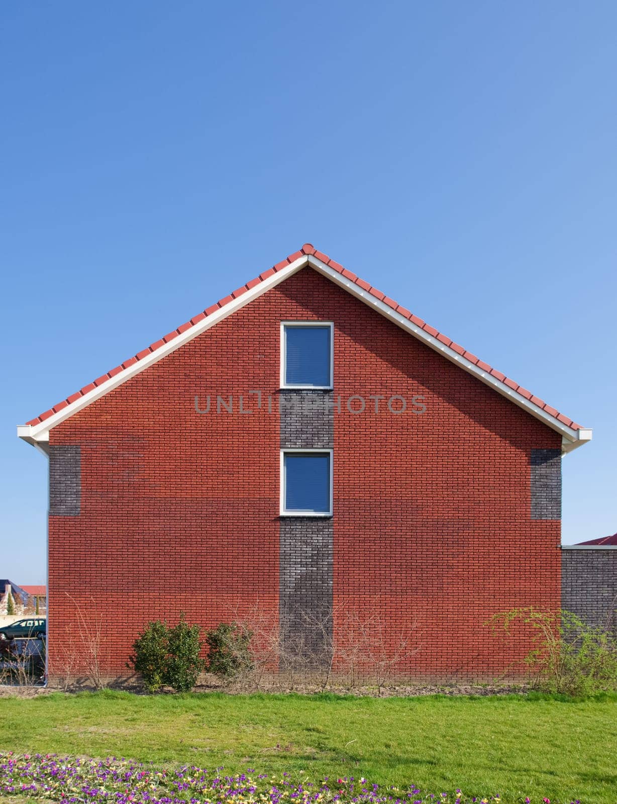 side wall of a newly build house