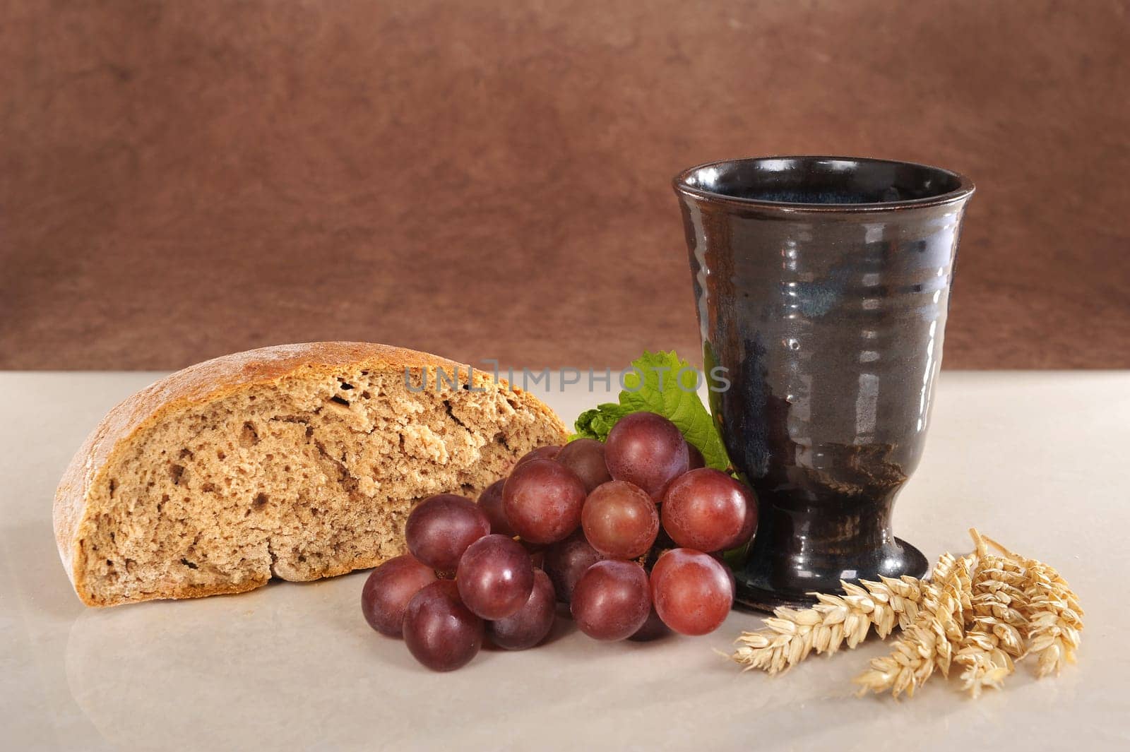 Bread and wine for the sacrament or communion