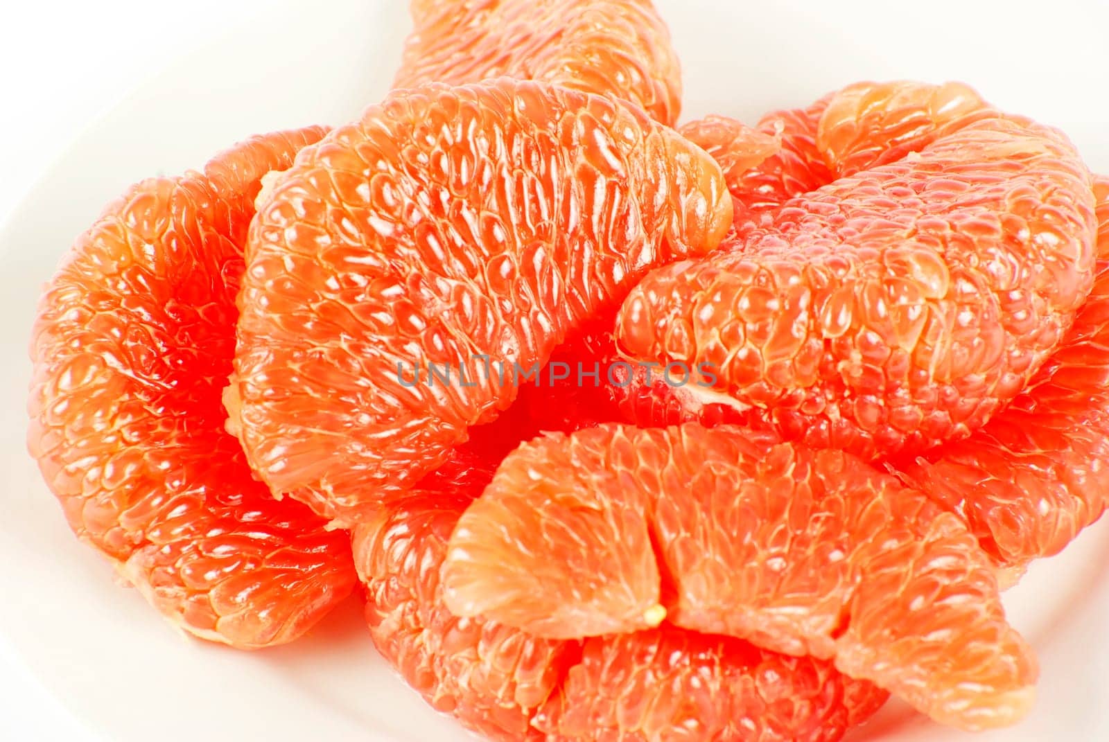halves grapefruit isolated on a white