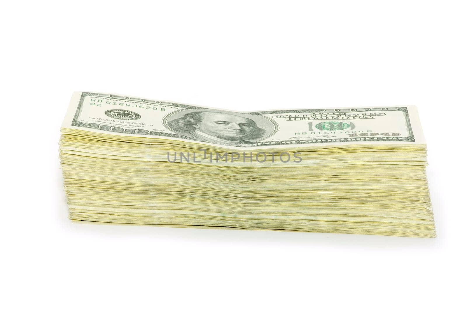 lot of money isolated on white background