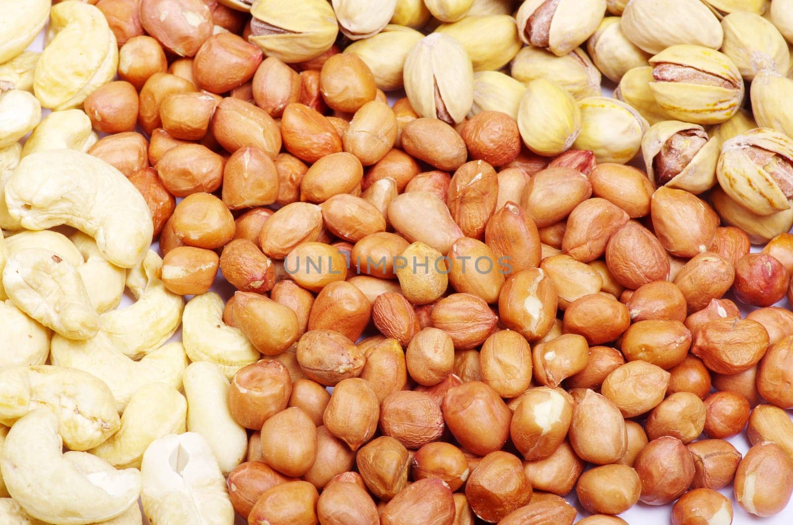 mixed nuts on a background