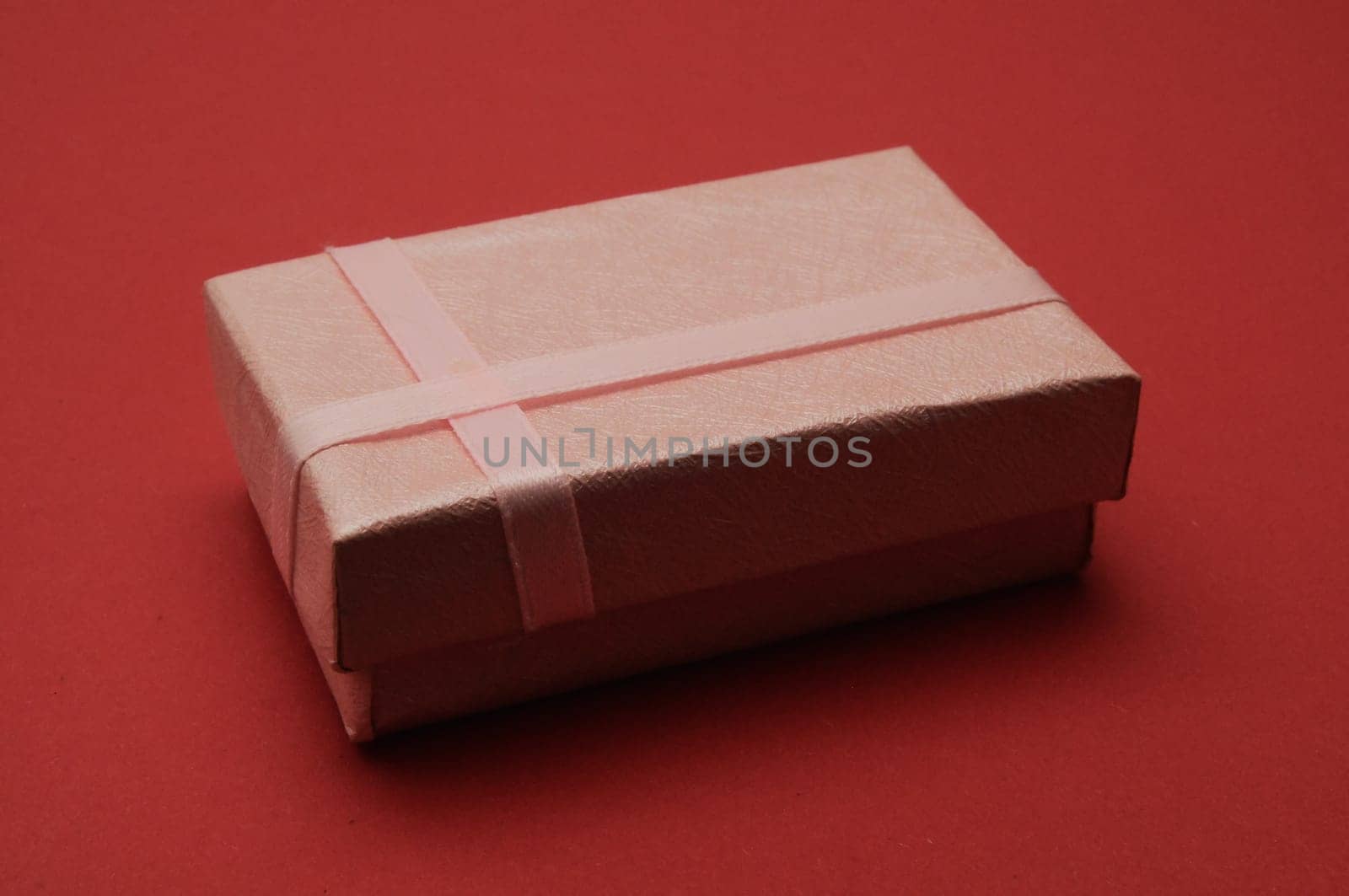 Classic Pink Paper Gift Box with Bow