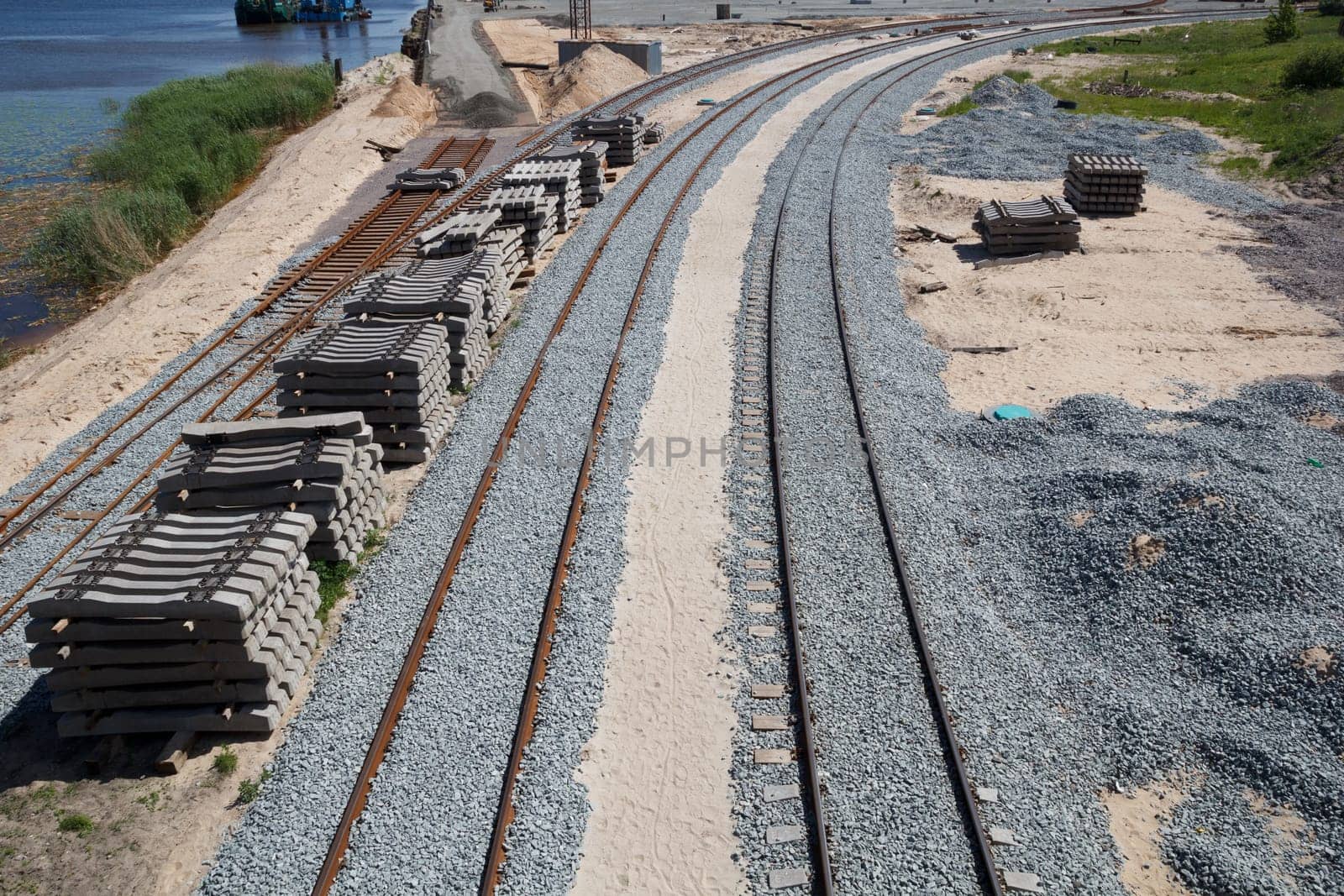 new railway construction to new port terminal
