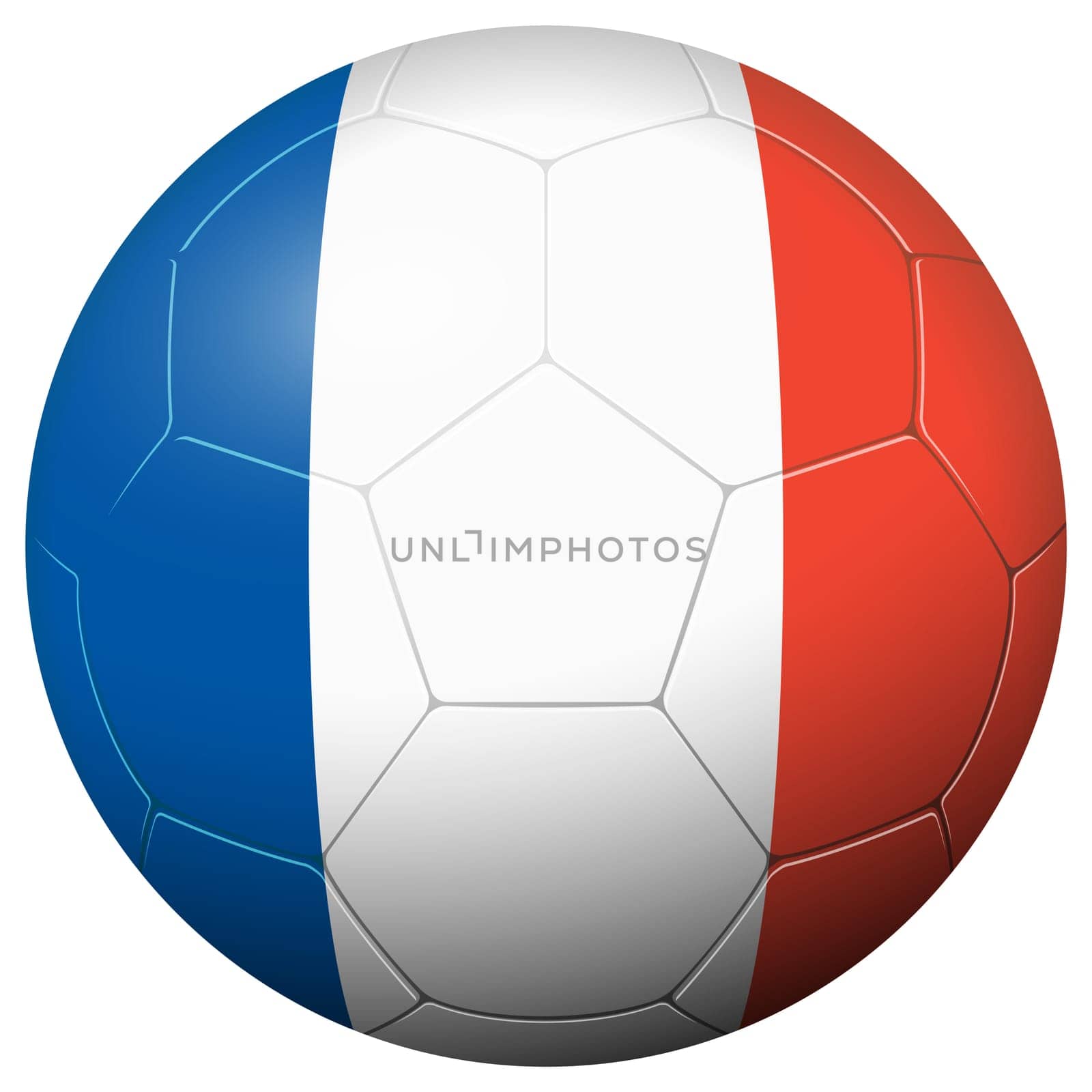 Soccer football with country flag FRANCE