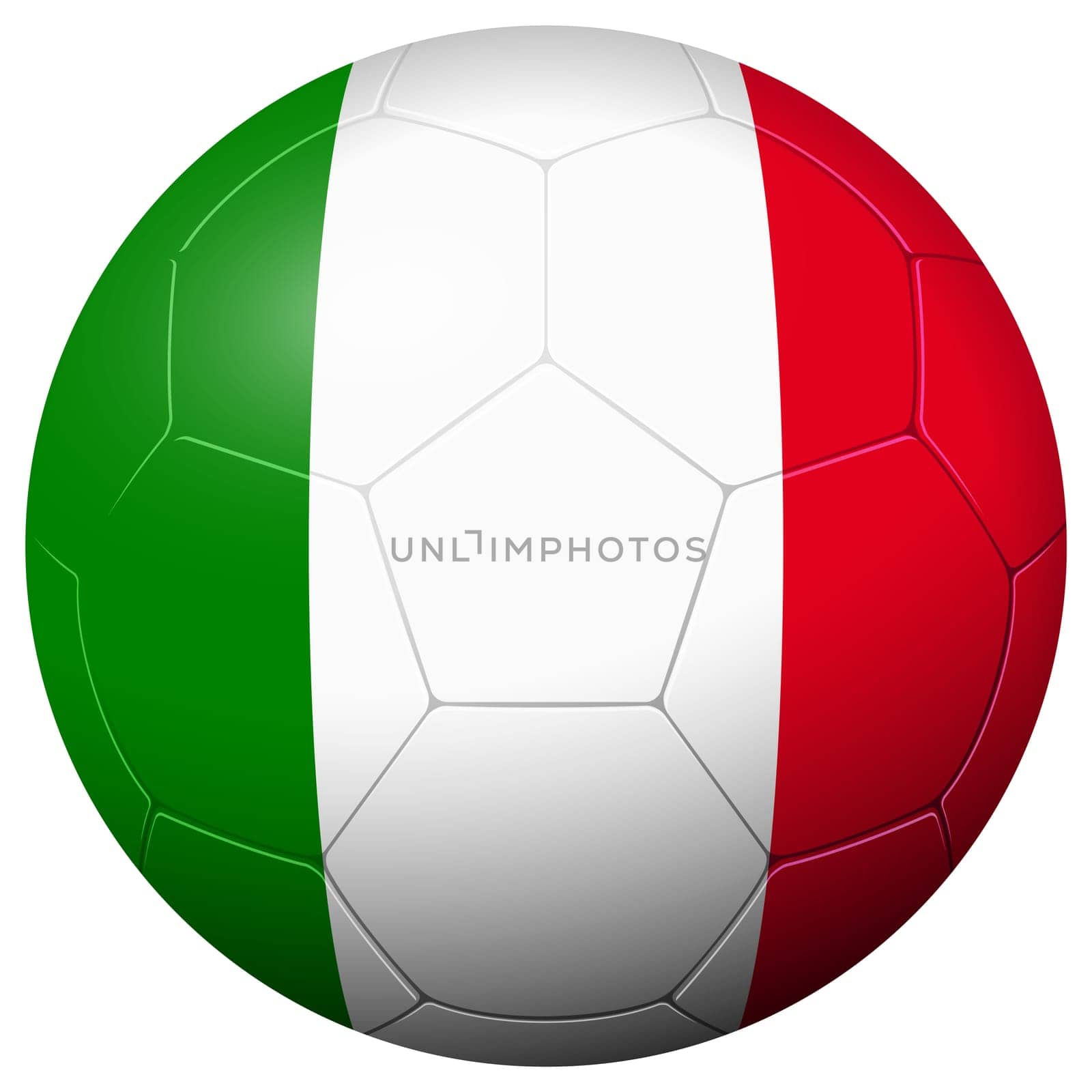 Soccer football with country flag ITALY