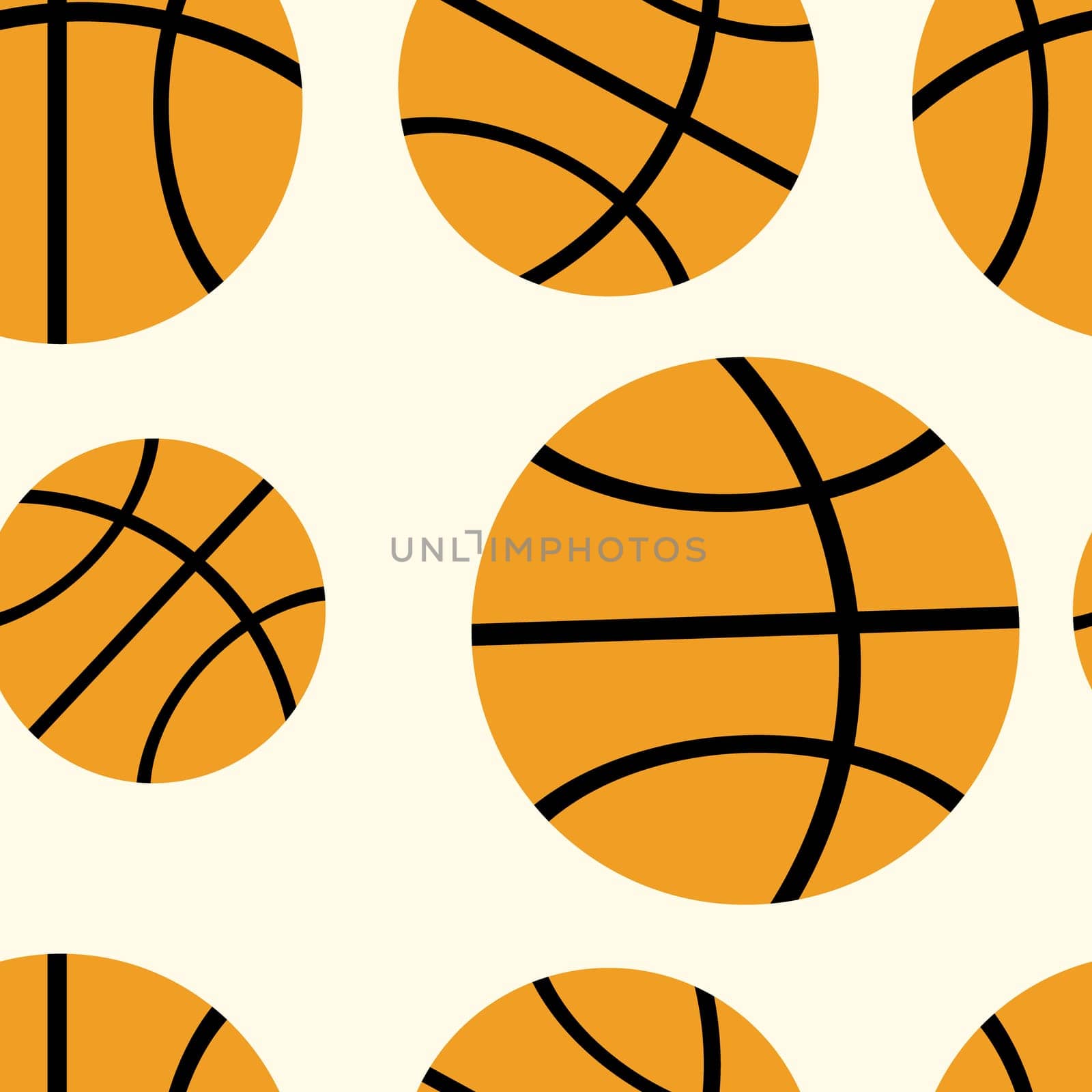 basketball ball seamless pattern. Vector.