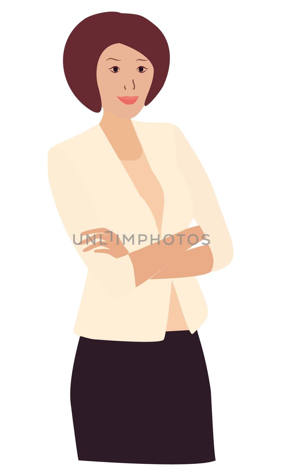 Vector illustration of a successful business lady.