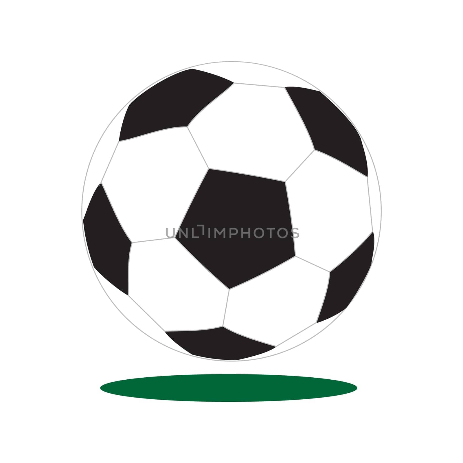 Isolated flat vector illustration of a soccer ball.