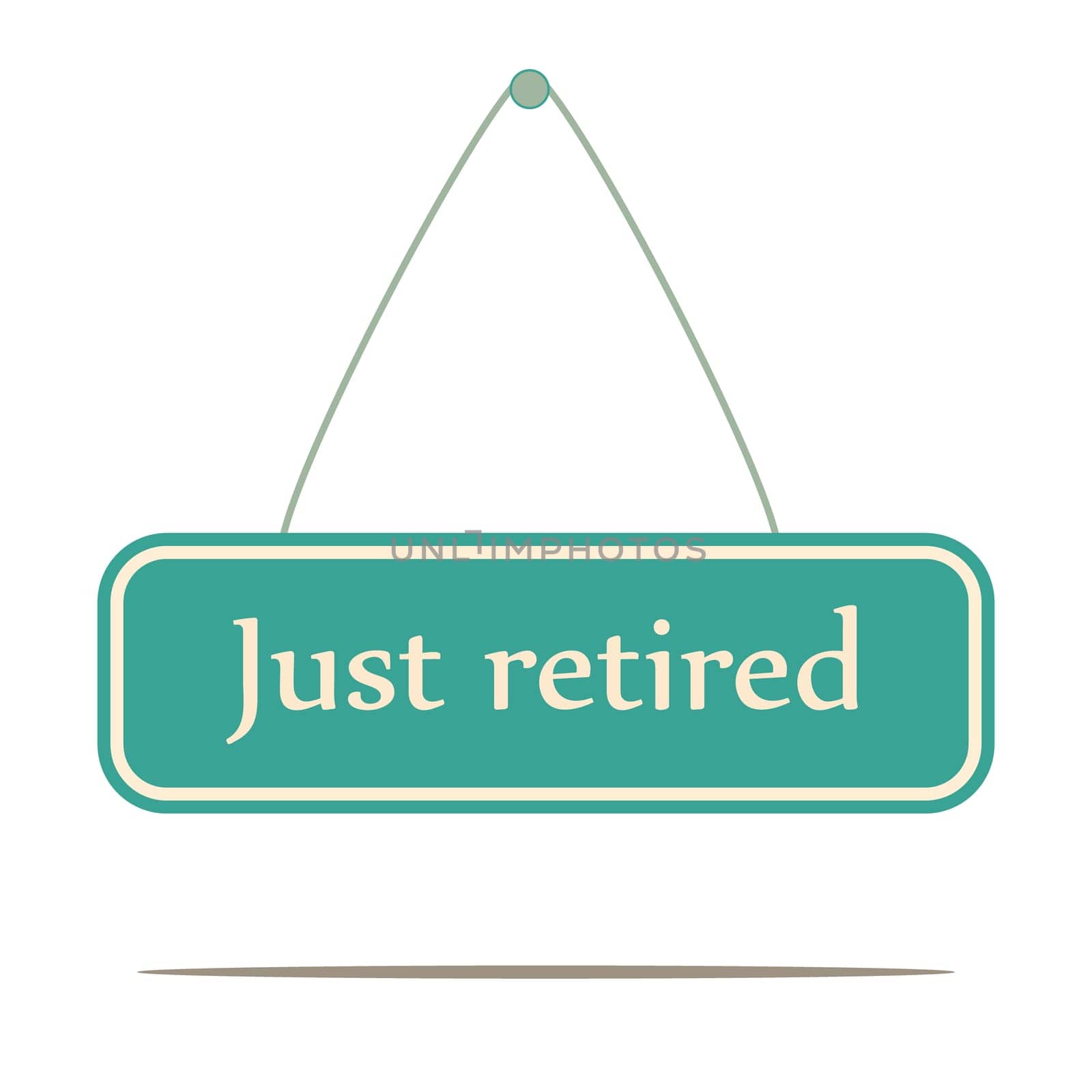 Just Retired.  Signpost message vector.