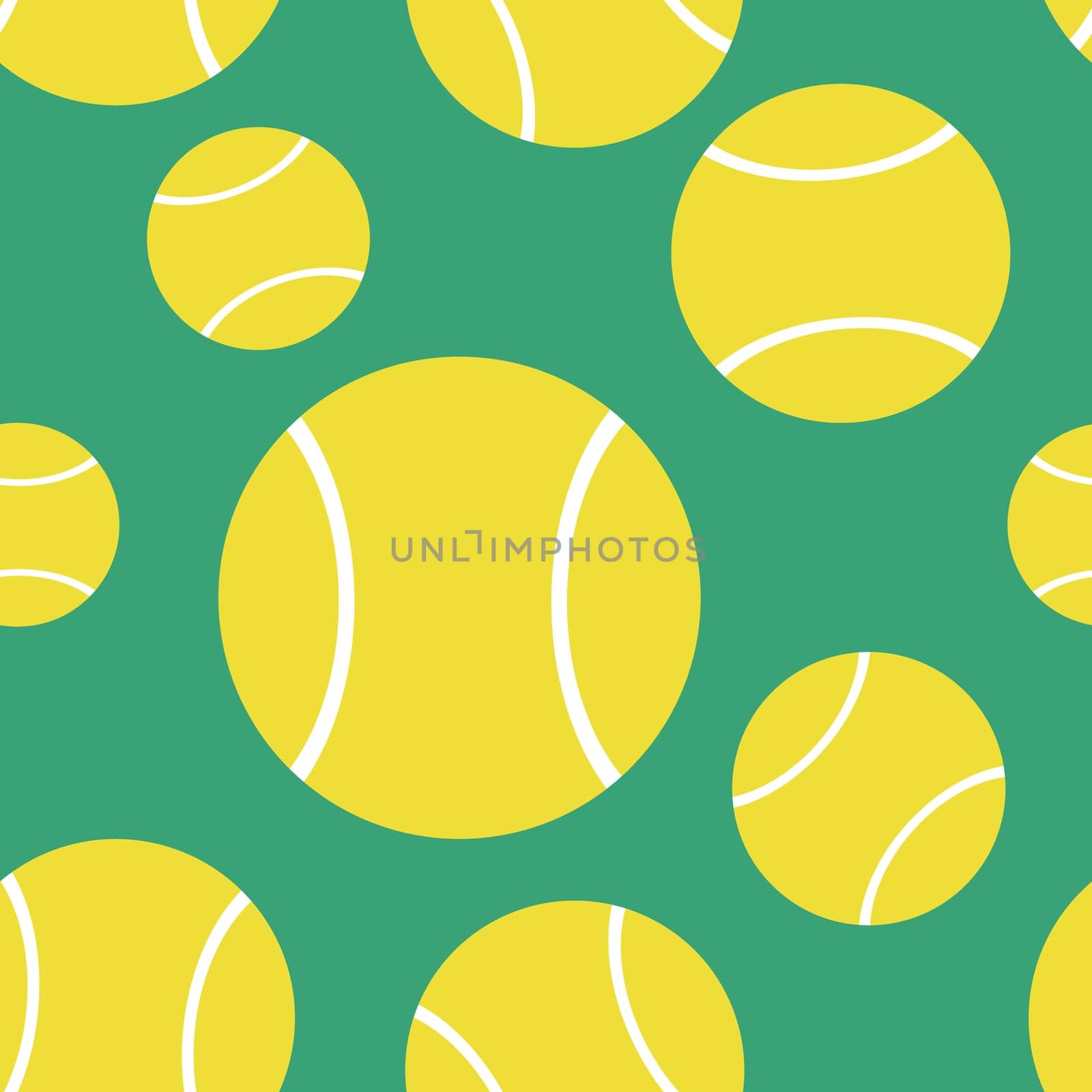 Tennis ball seamless retro pattern, vector.
