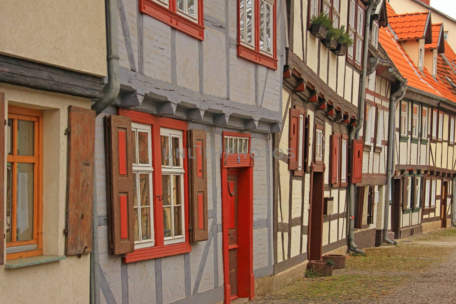 Half-timbered houses in Quedlinburg,Saxony-Anhalt,Germany
