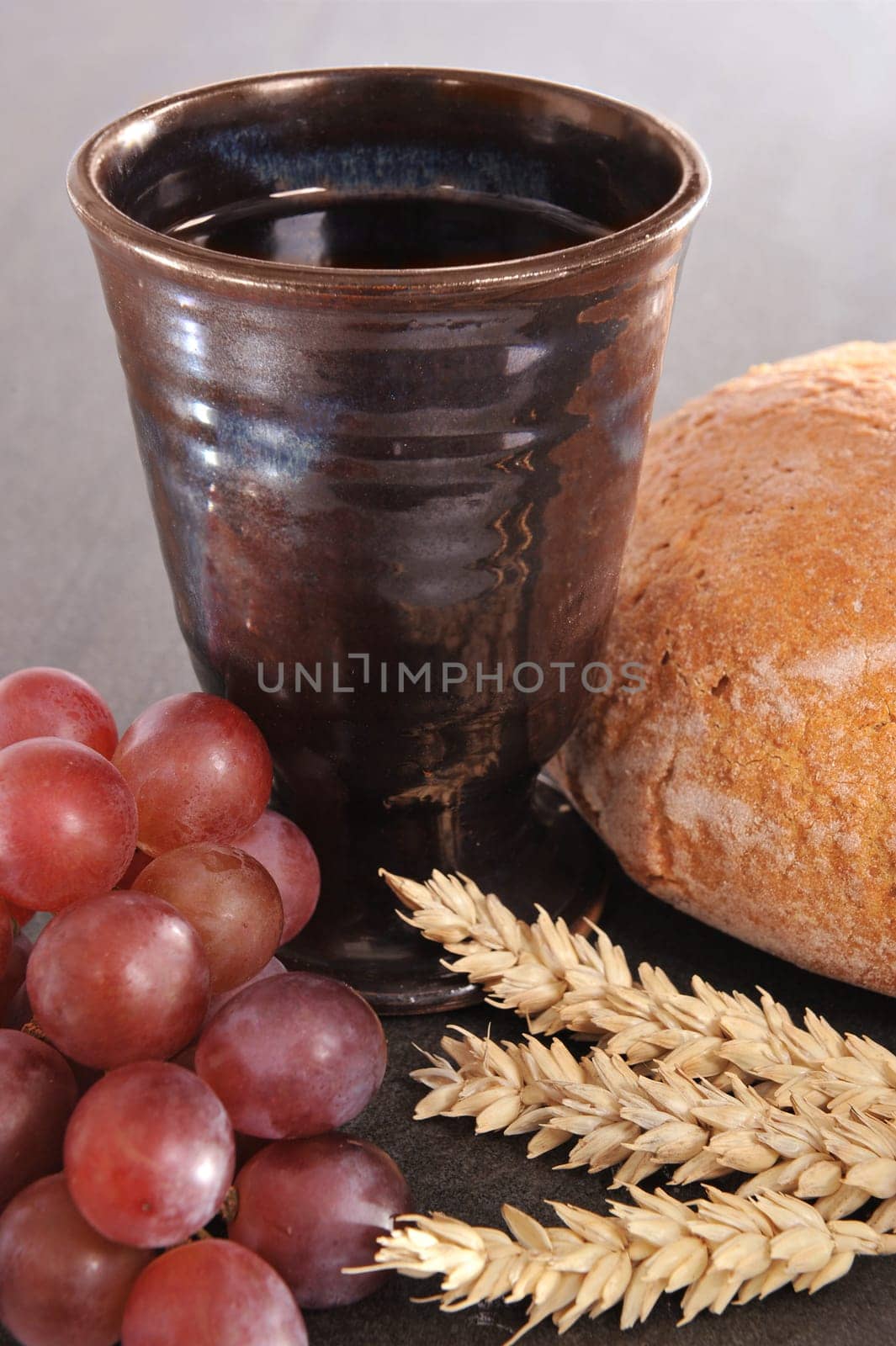 Bread and wine for the sacrament or communion