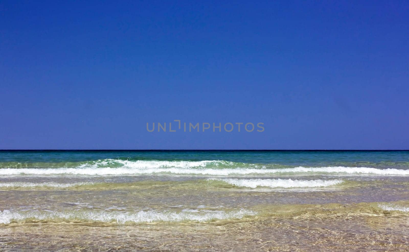 Beautiful sandy beach in Thassos island