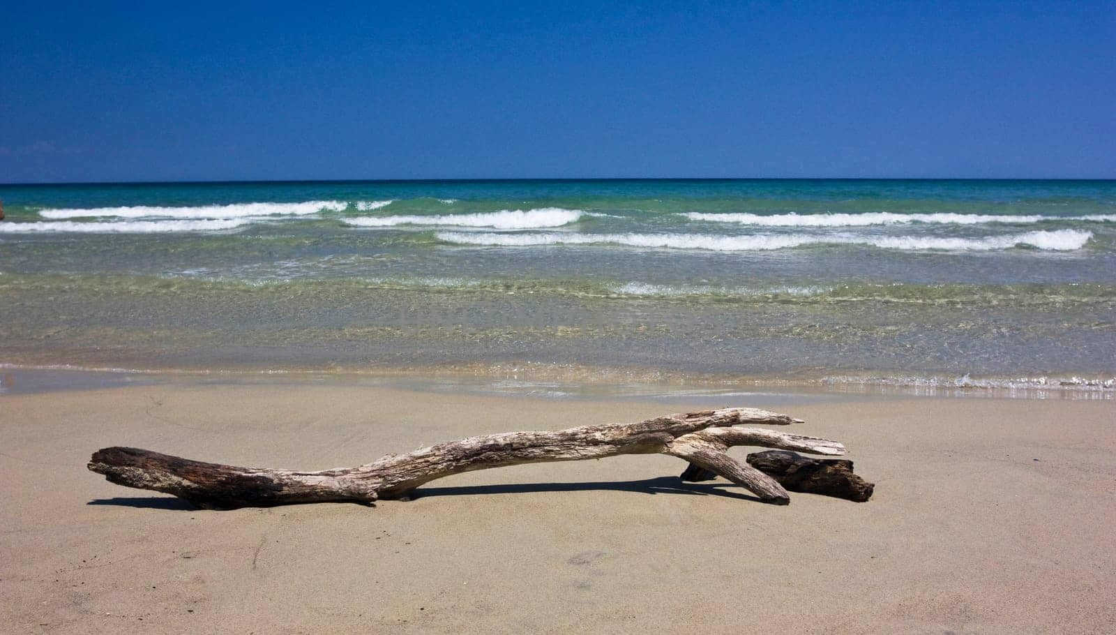 Beautiful sandy beach in Thassos island
