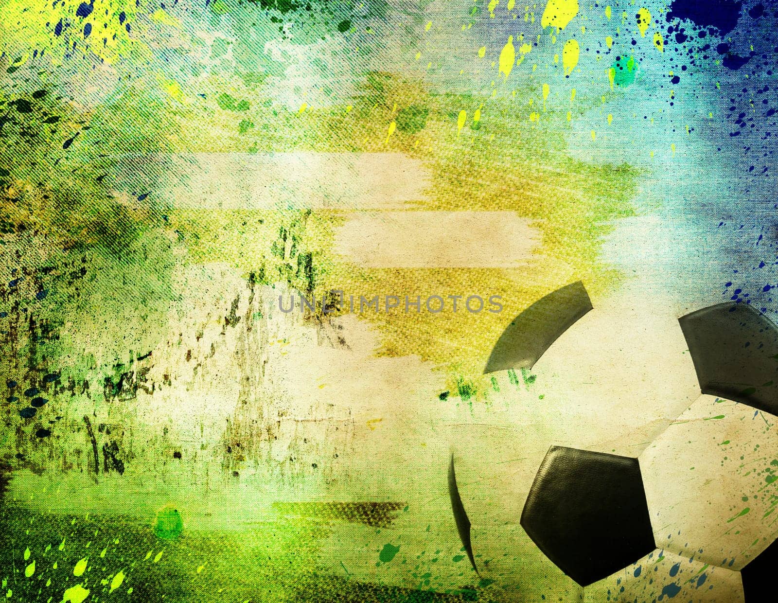 Vintage photo of soccer ball OF Brazil 2014