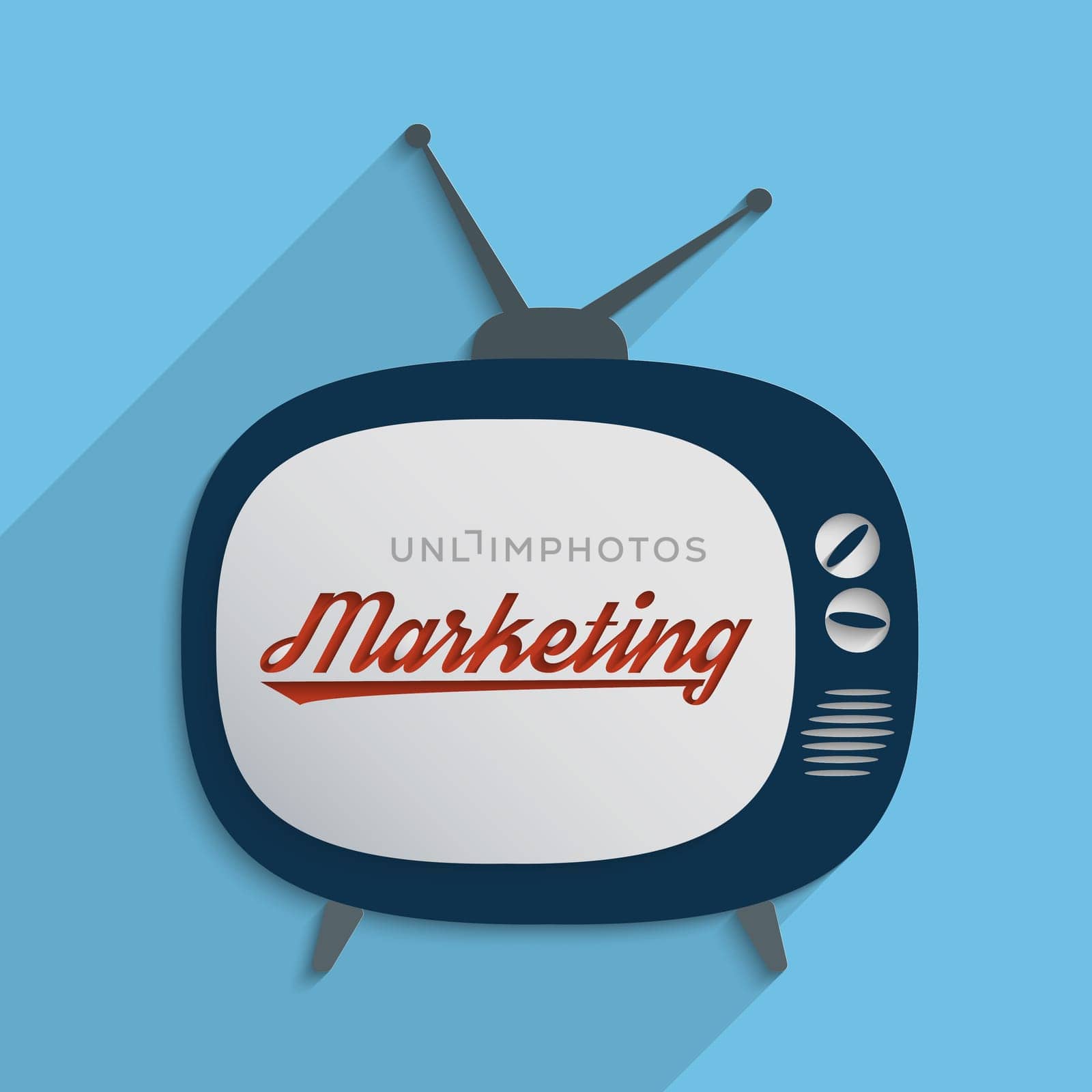 Concept for advertising industry, marketing and mass media. Flat design illustration.