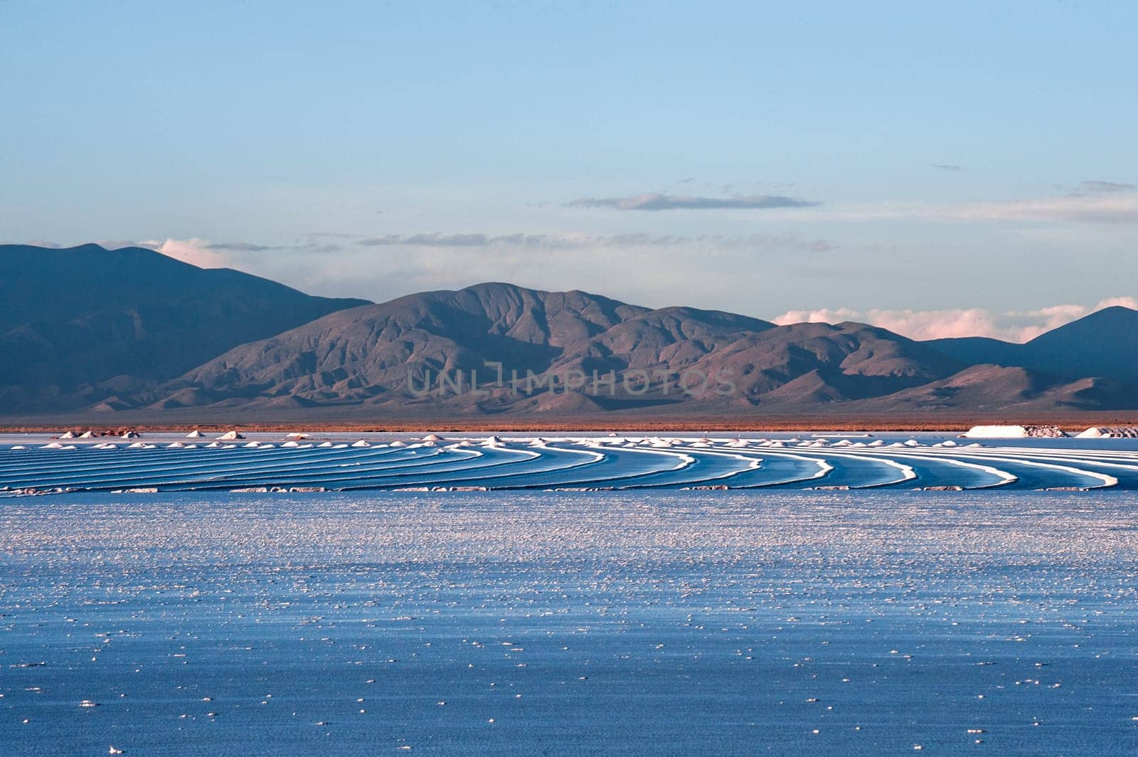 Salinas Grandes on Argentina Andes is a salt desert in the Jujuy Province. More significantly, Bolivas Salar de Uyuni is also located in the same region.
