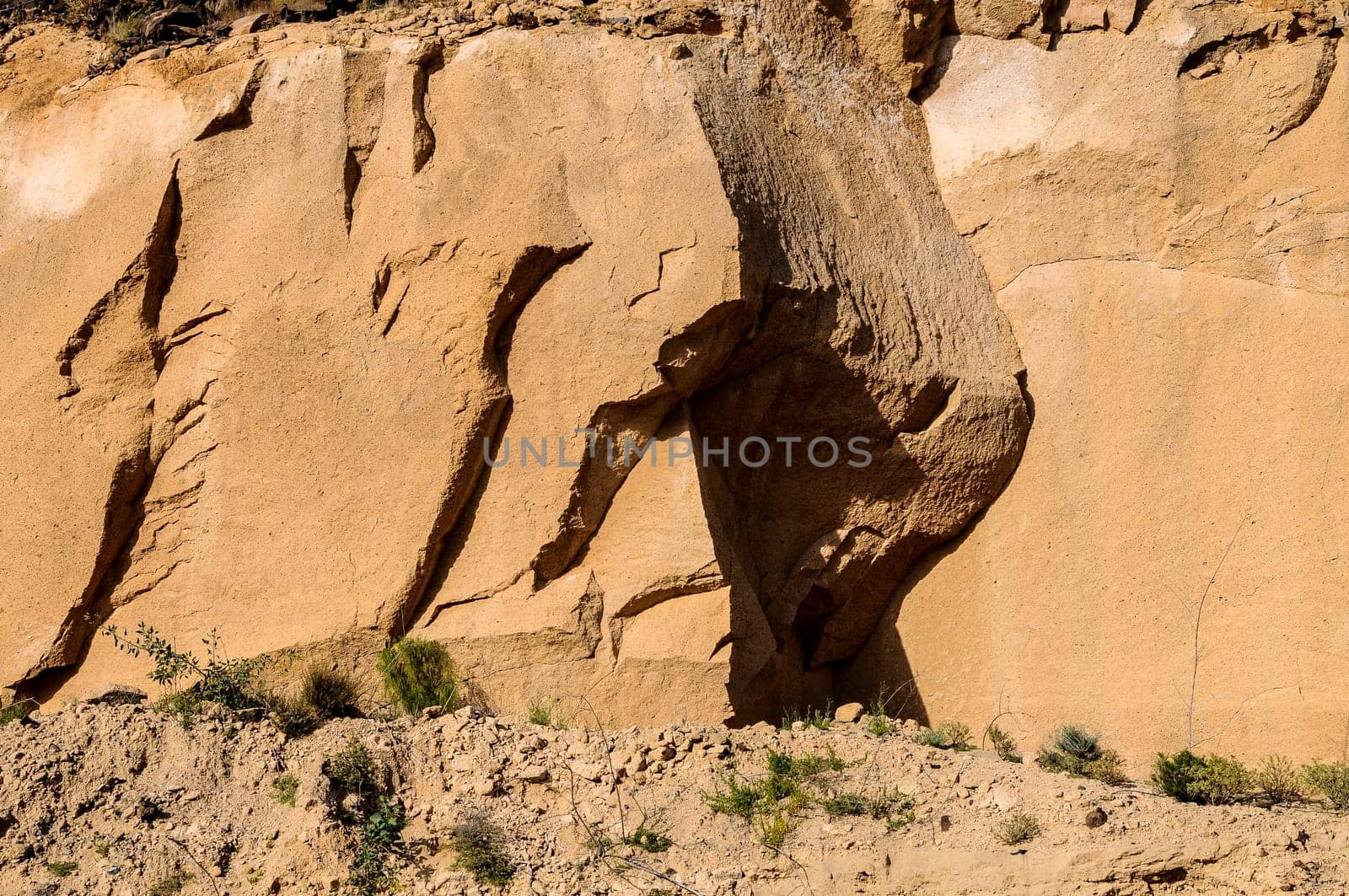 Rough Brown Volcanic Tuff Rock Background Texture