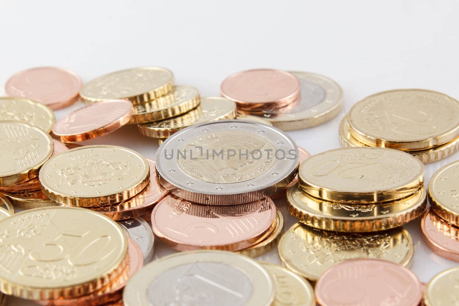 Fresh Latvian EURO coins. Euro replaced Lats in 1.January 2014