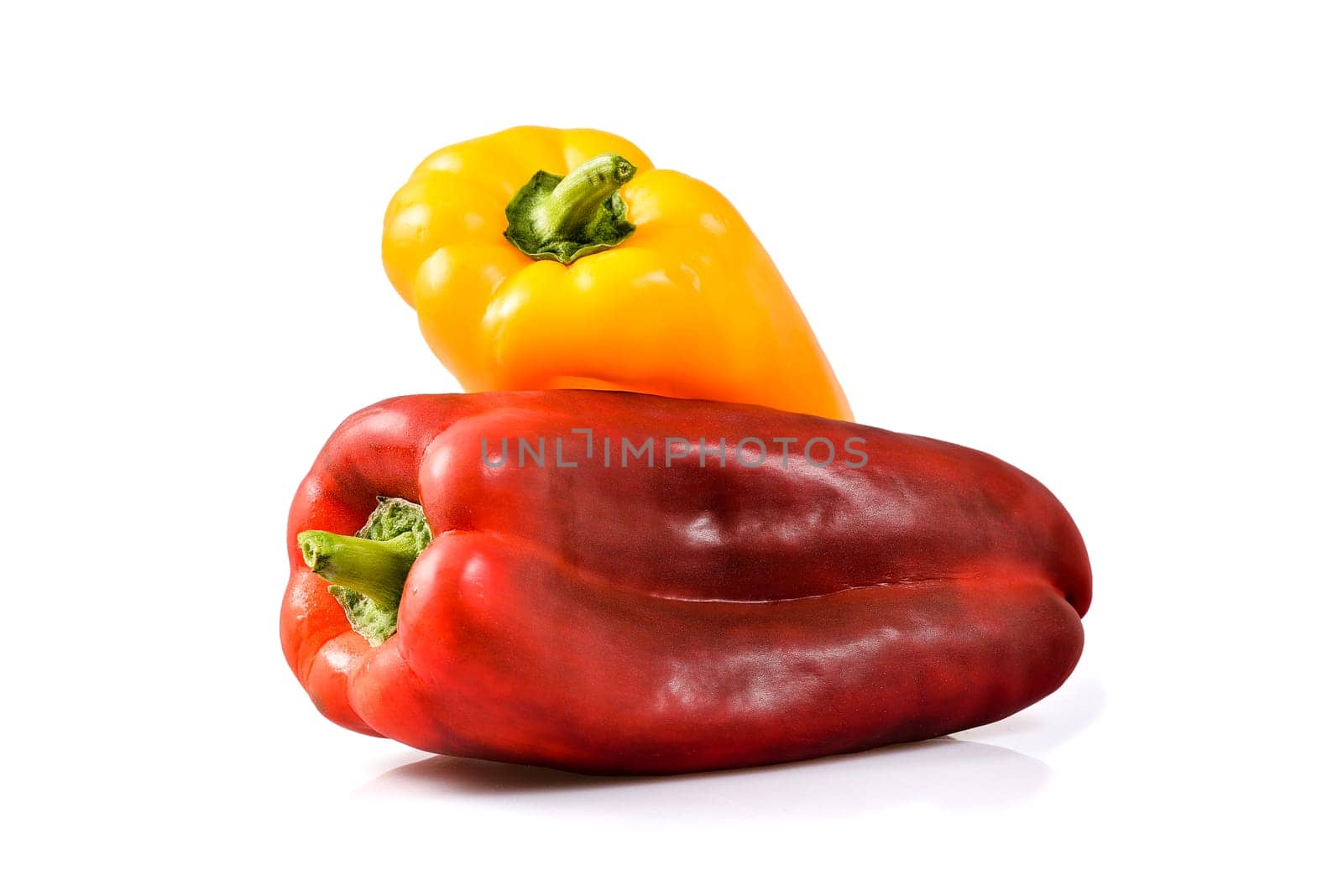 Fresh Red Pepper Isolated on White Background.