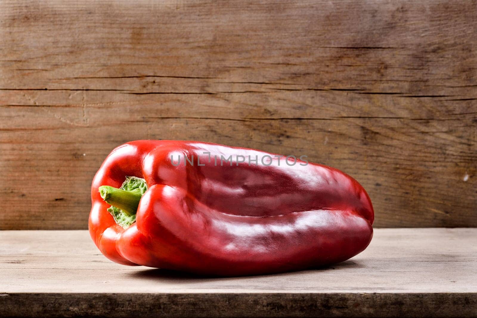 Fresh Red Pepper Isolated on White Background.