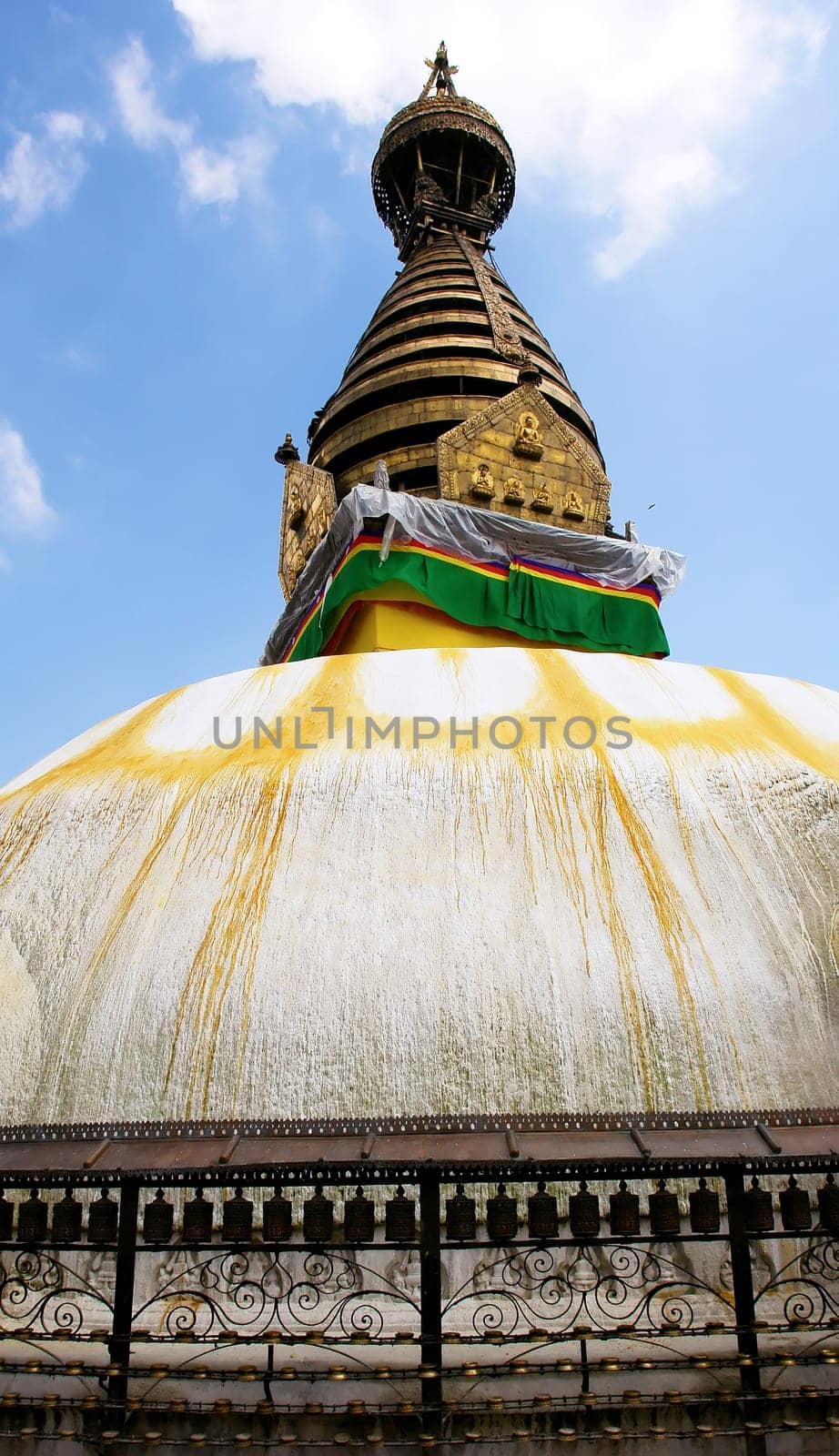 Swayambhunath stupa temple on the outskirts of Kathmandu, Nepal. Unesco world heritage site (aslo known as "monkey temple"")"