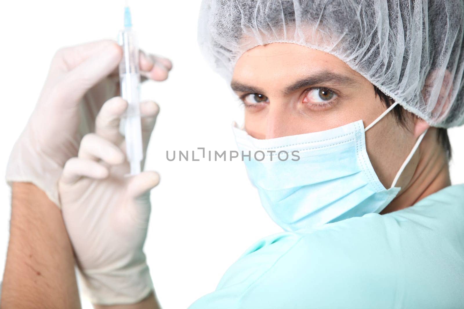 Nurse holding injection