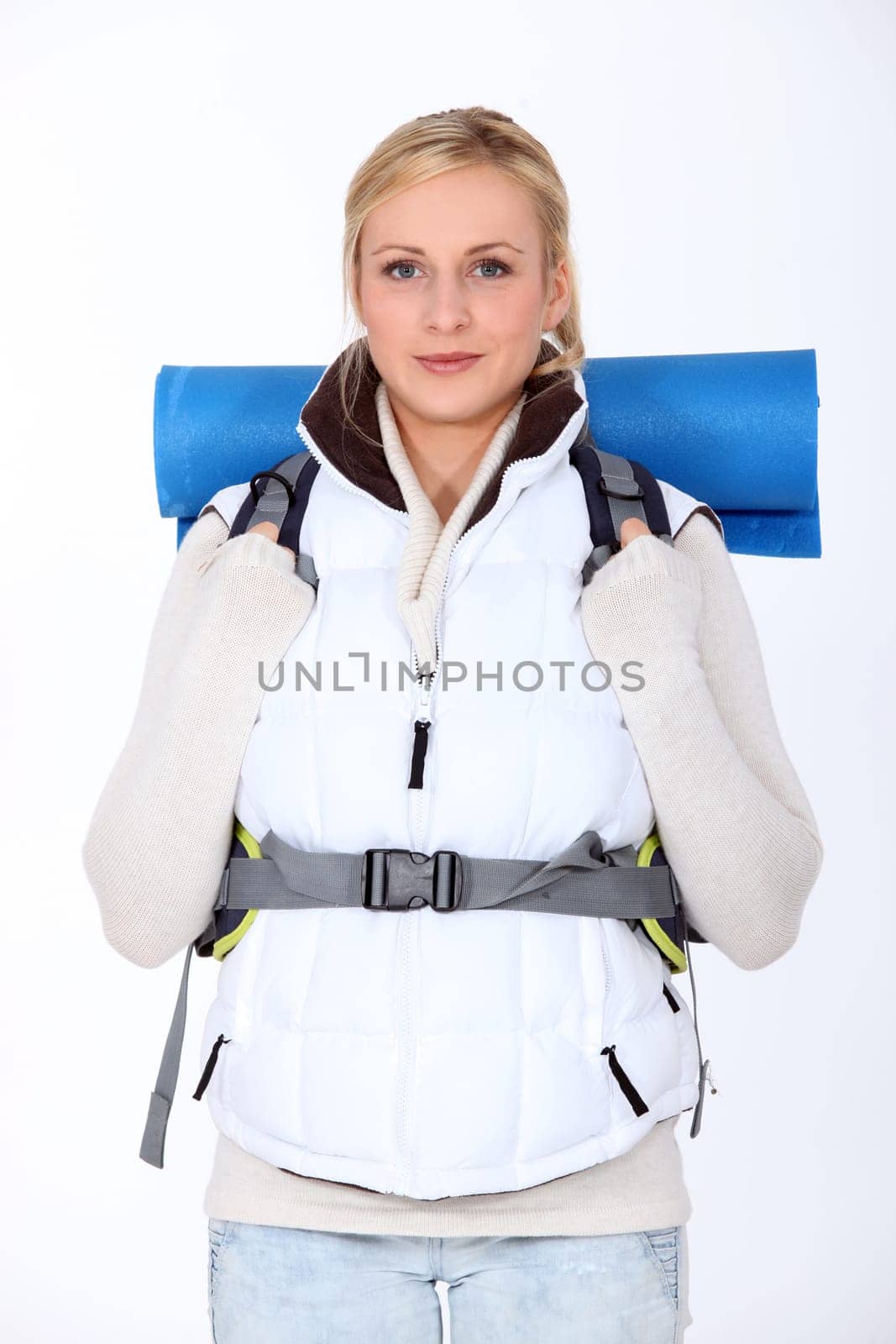 Blond backpacker
