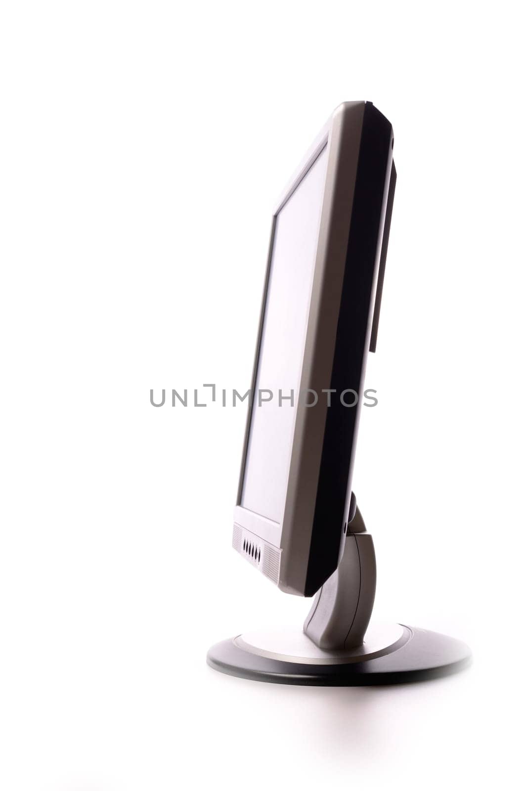 Flatscreen monitor on white