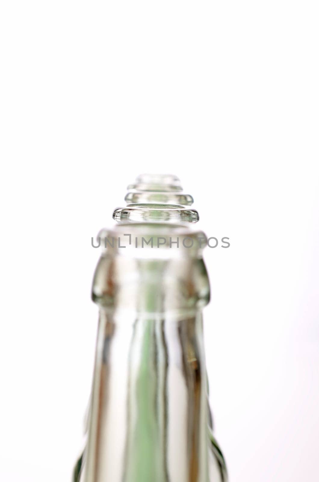 Empty bottles in a row