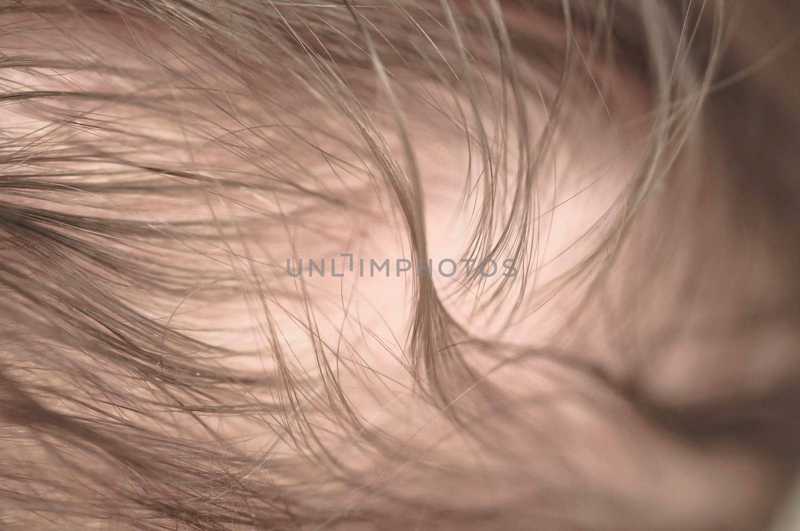 Close up of baby girls' sweet little head and face