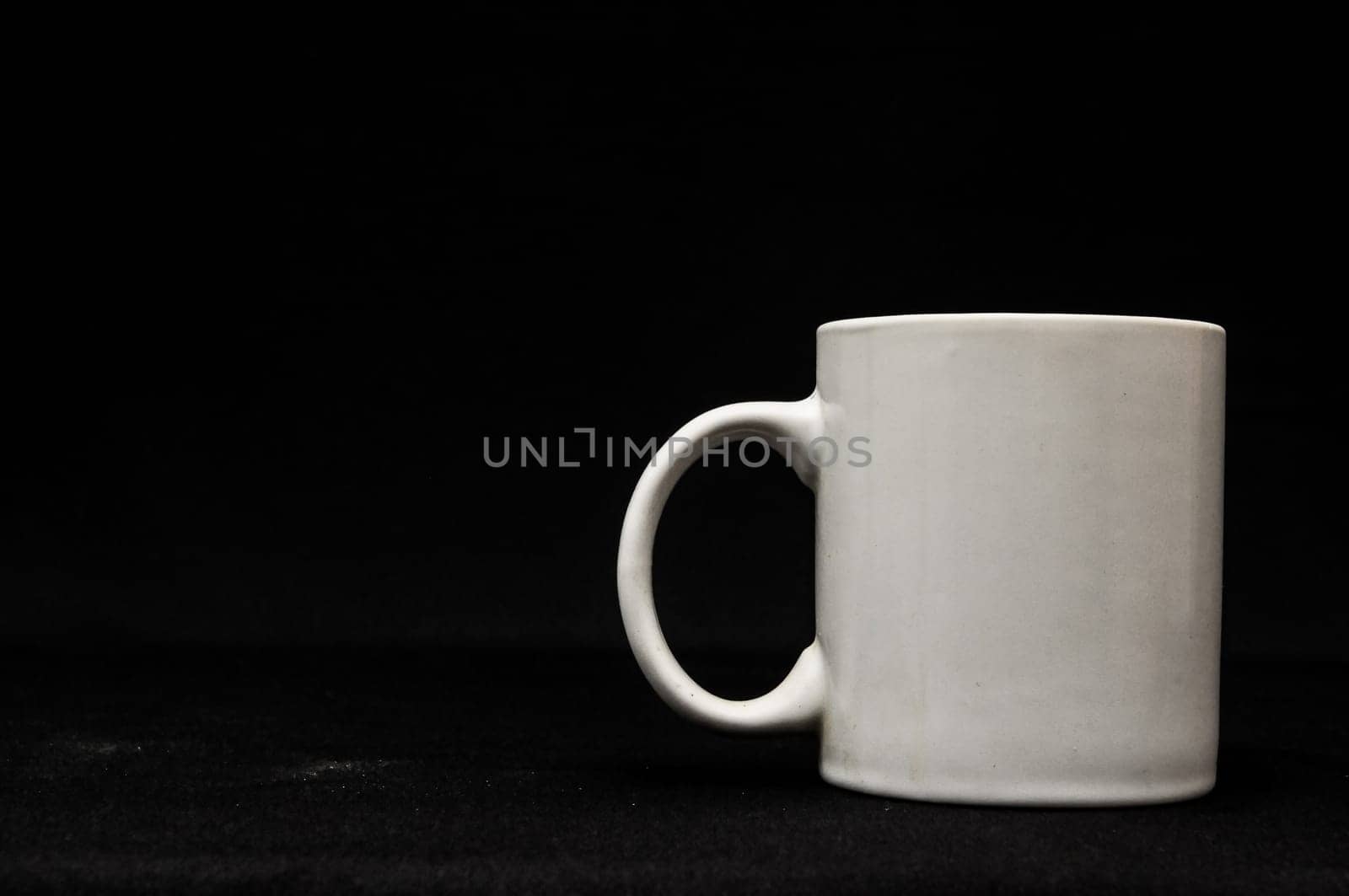 Coffee Cup Icons Top and Side View with Black Background