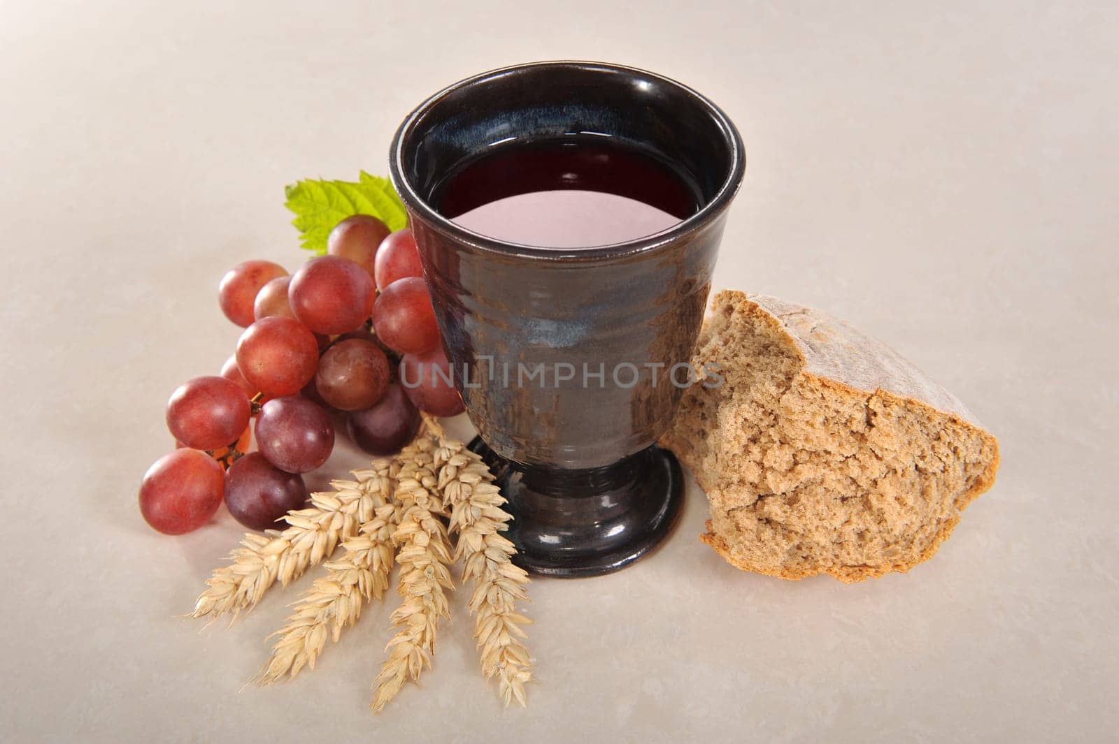 Bread and wine for the sacrament or communion