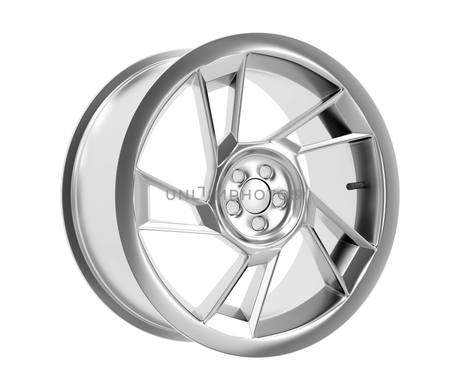 Car alloy rim isolated on white background