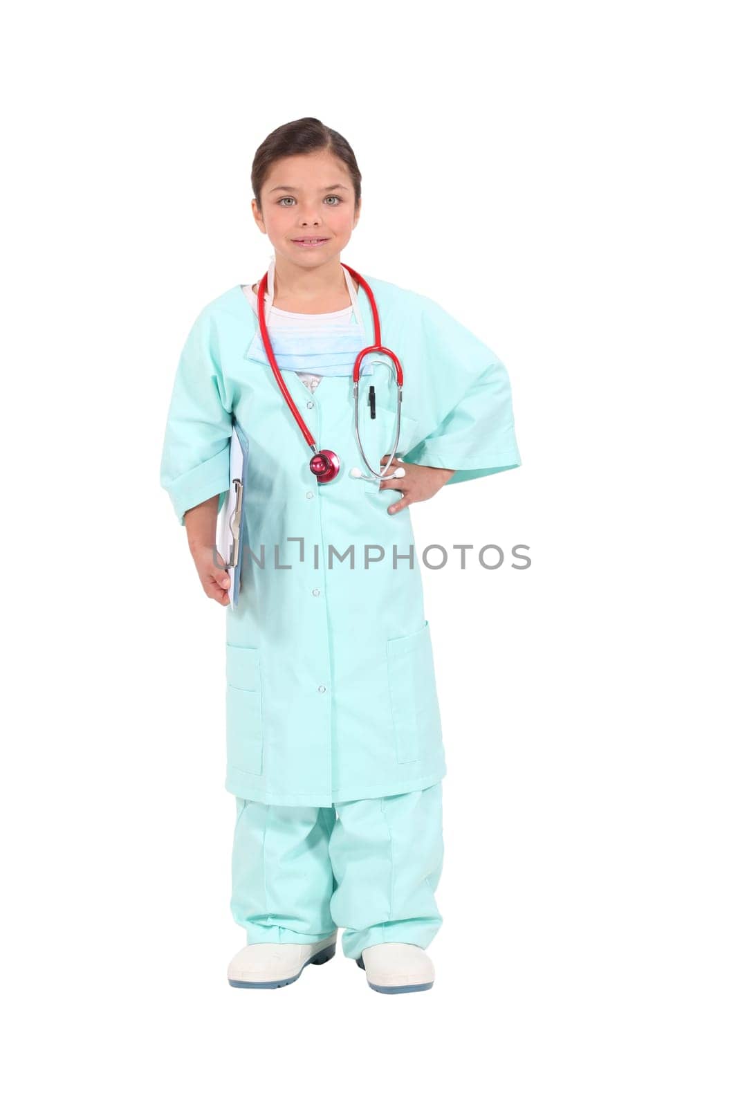 Little girl in doctor outfit