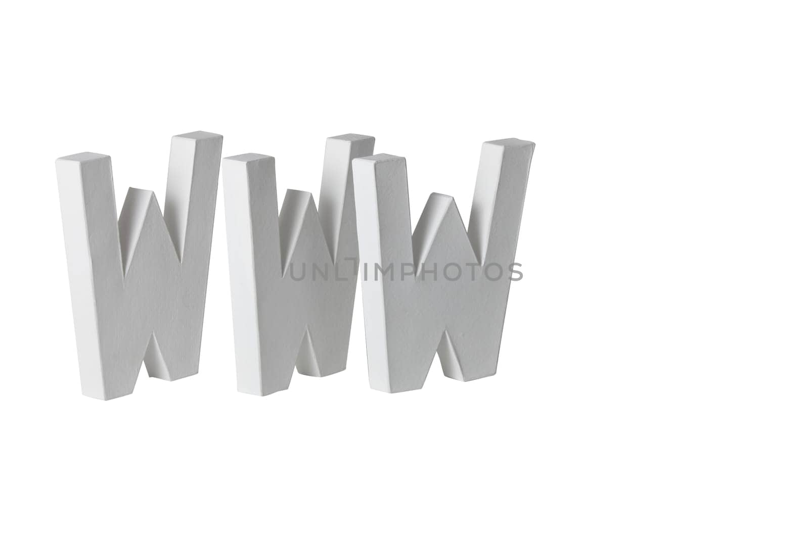 Large WWW letters