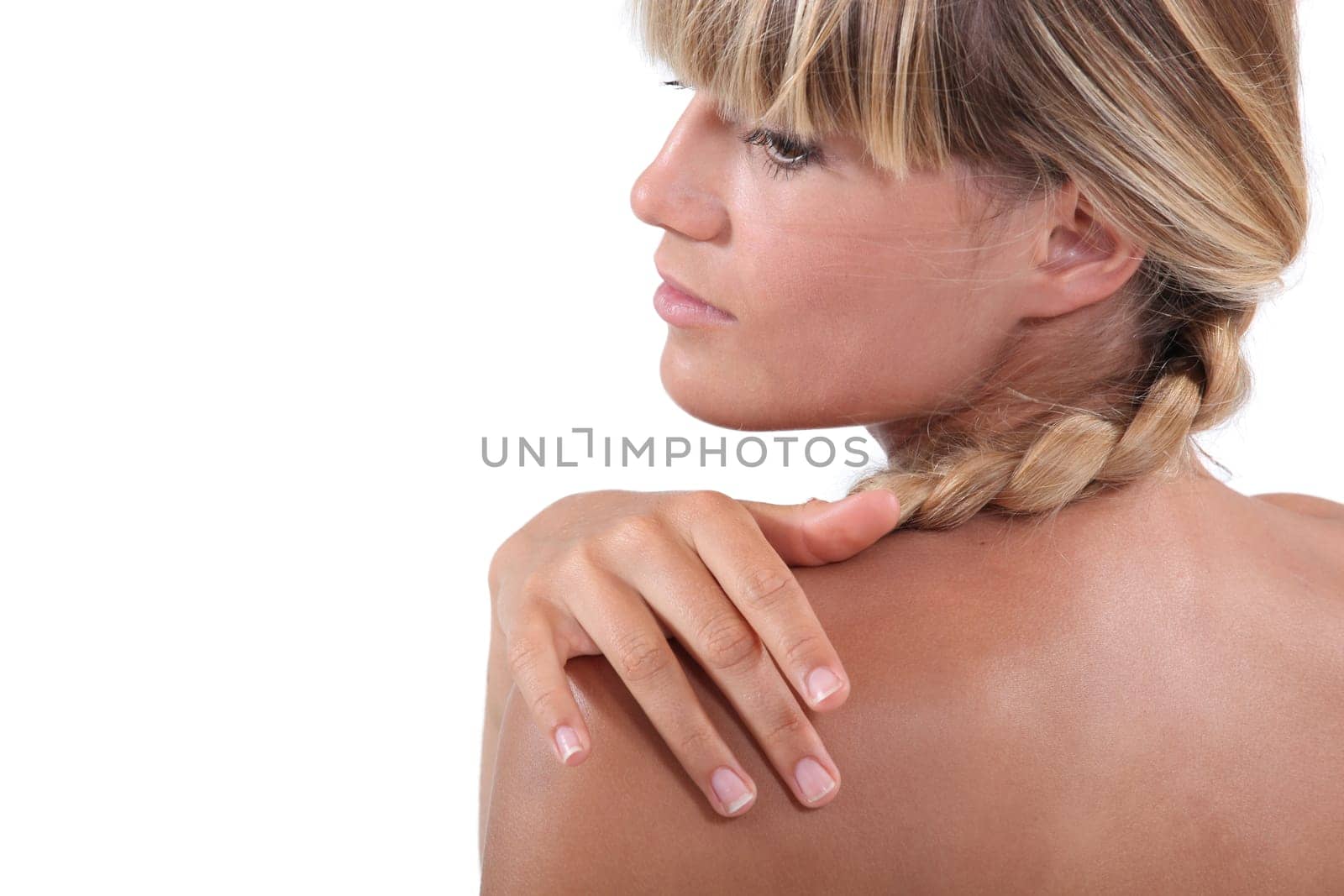 Woman with bare back