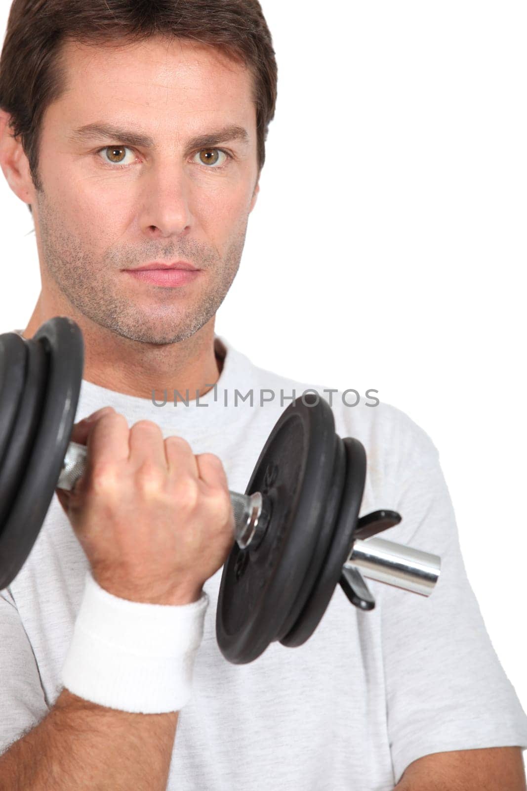 Man lifting a dumbbell