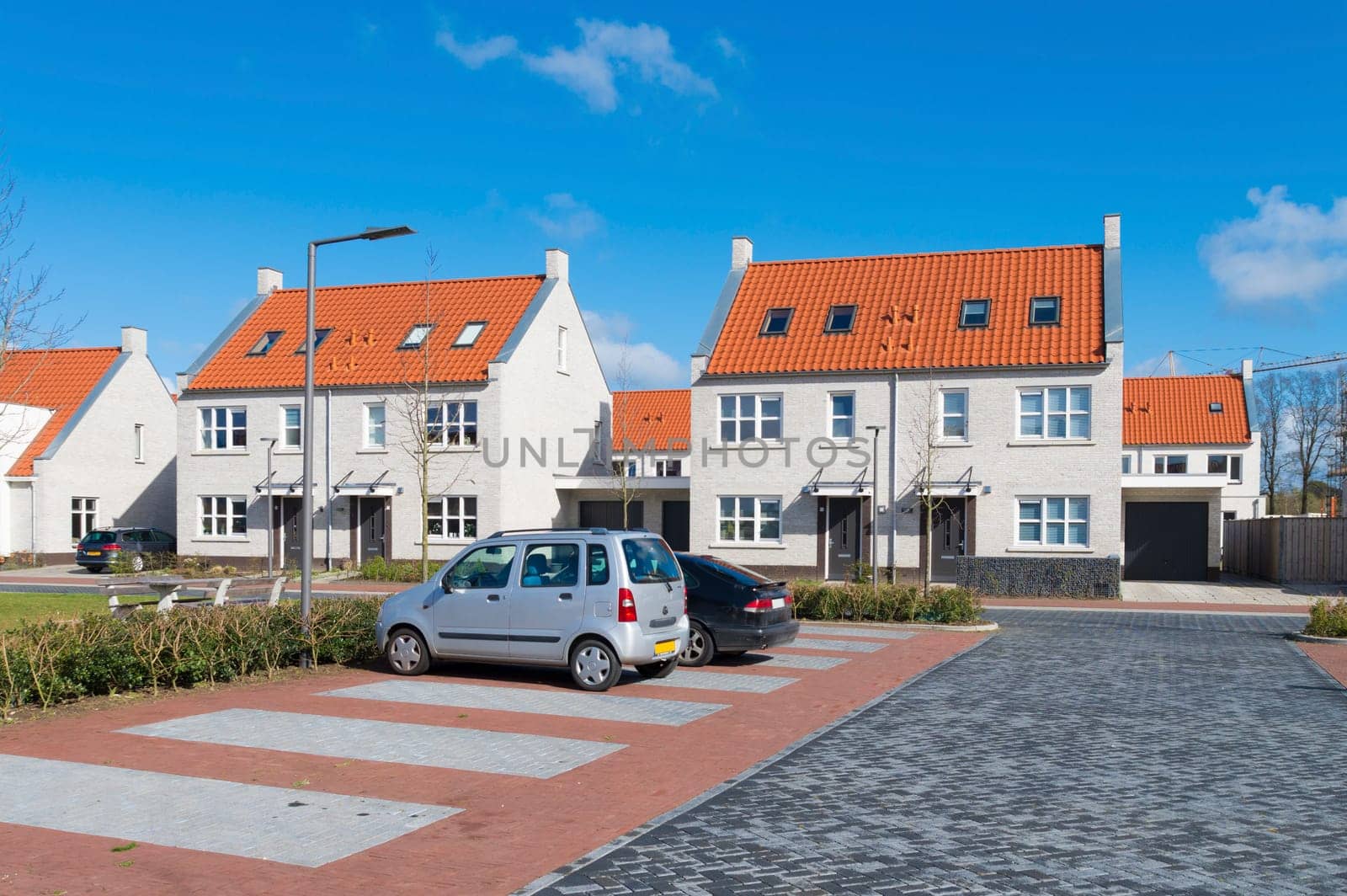 newly build residential area with parking area