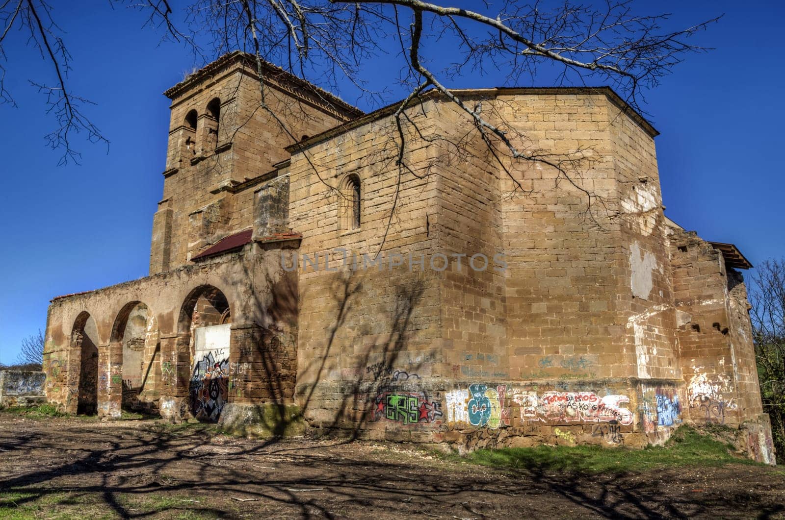Picture at one abandoned church in Spain
