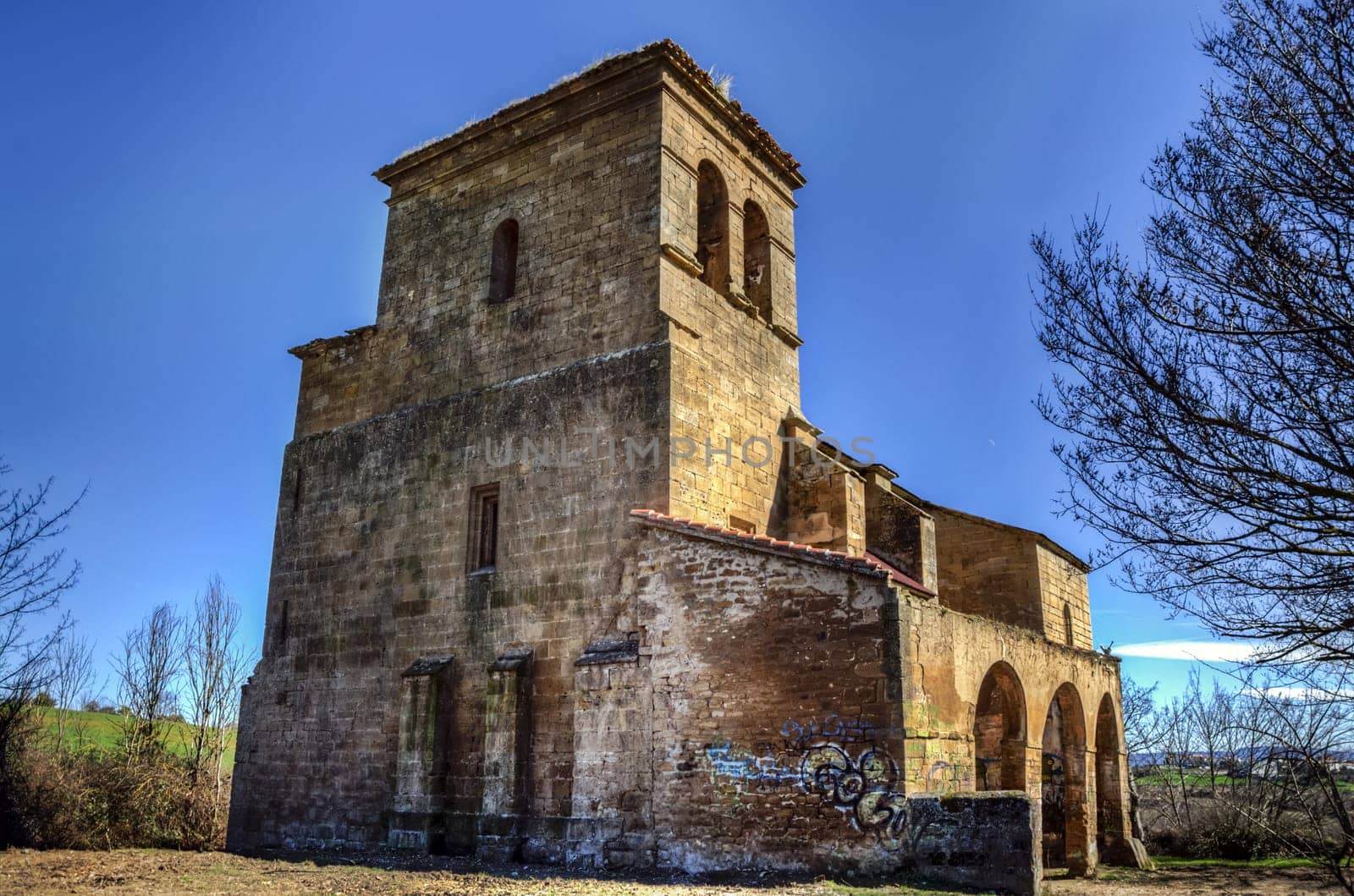 Picture at one abandoned church in Spain