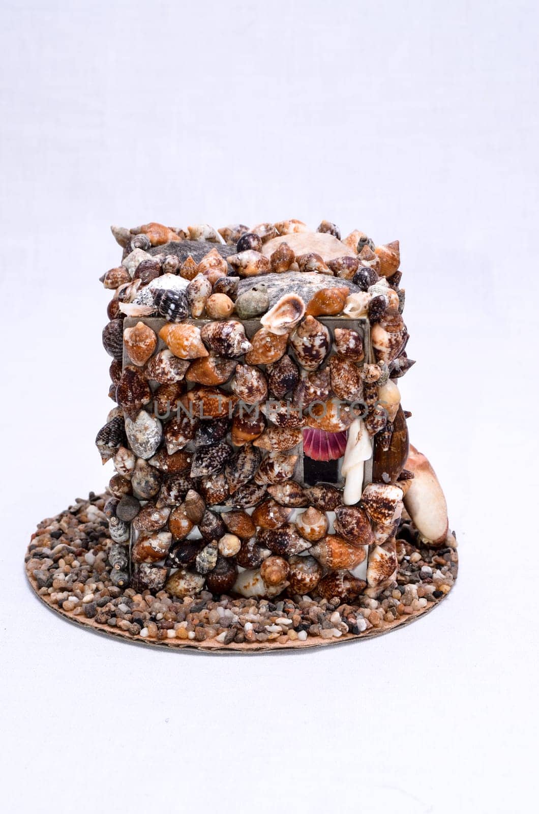 Seashell Decorations Handmade Mini House Made of Shells