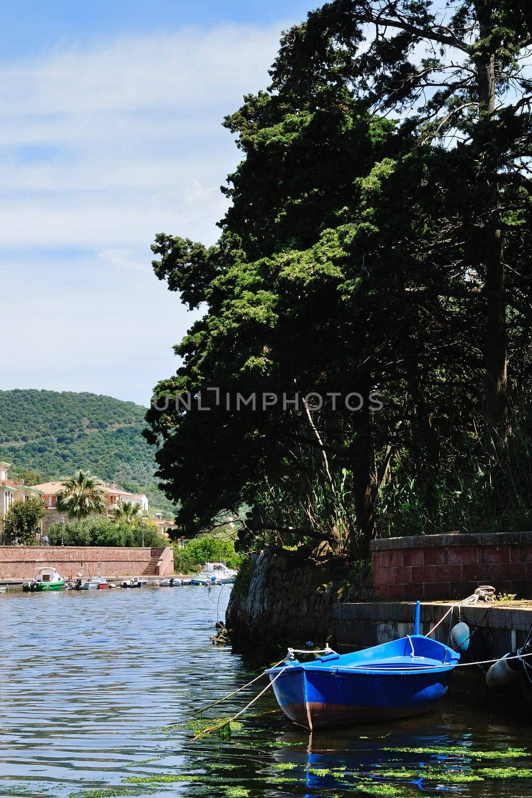 Bosa is situated on the mouth of the river Temo, the only town in Sardinia built on the estuary of a river navigable.