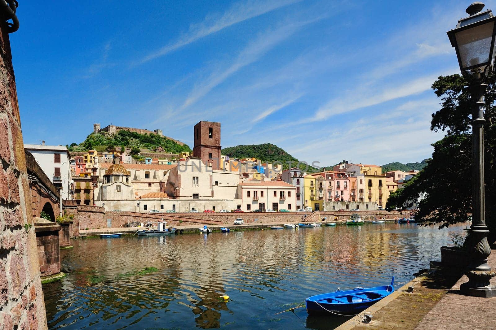 Bosa is situated on the mouth of the river Temo, the only town in Sardinia built on the estuary of a river navigable.