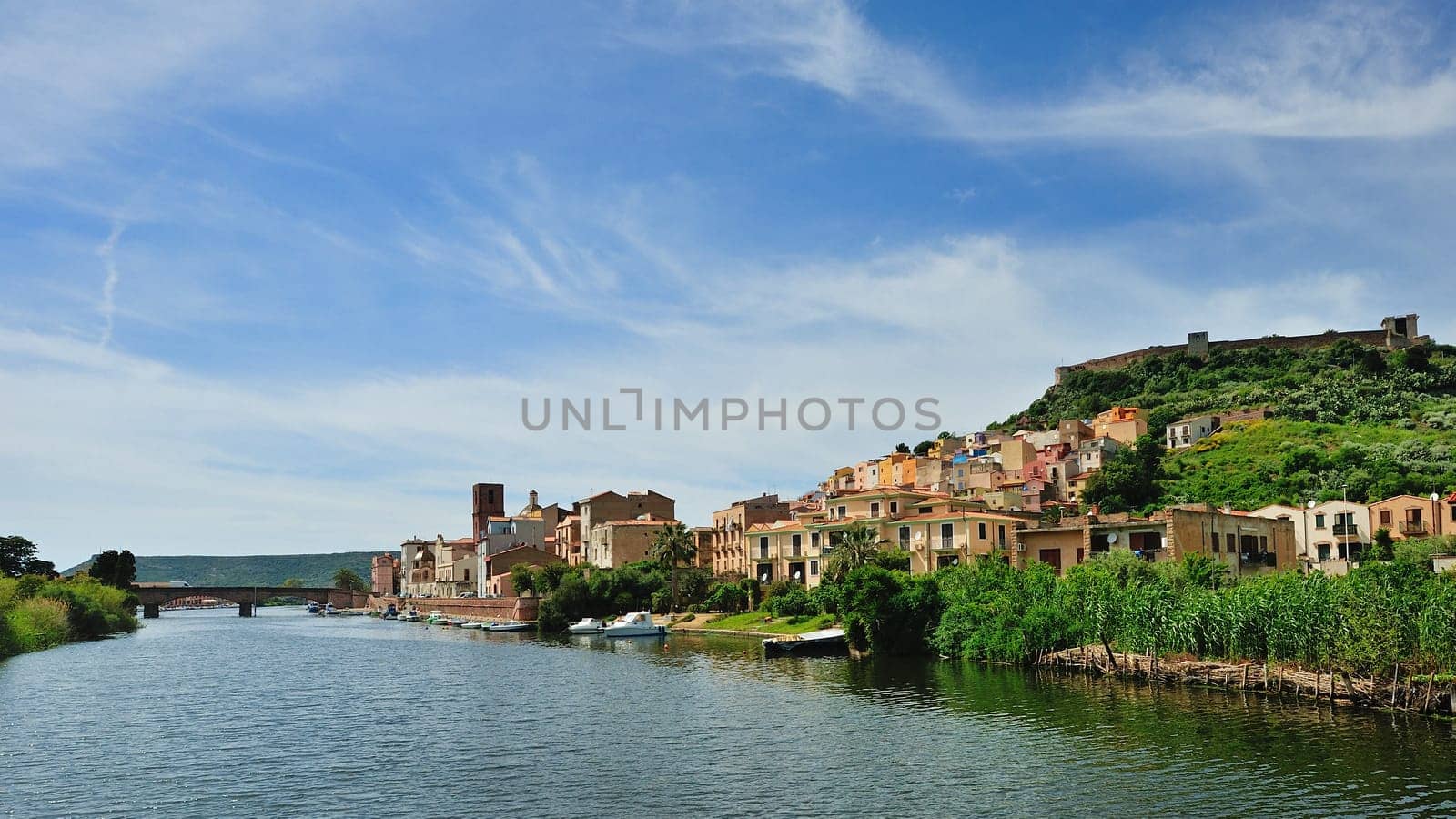 Bosa is situated on the mouth of the river Temo, the only town in Sardinia built on the estuary of a river navigable.