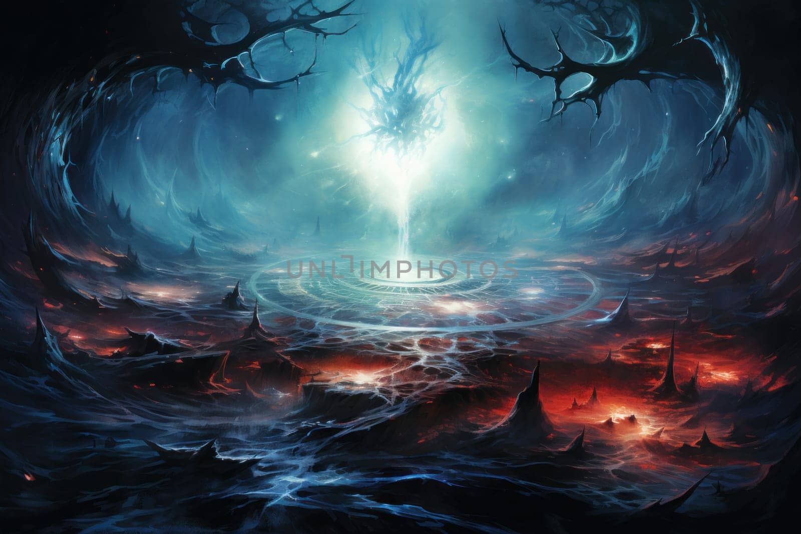 In the realm of fantasy, whirling vortex elementals manifest, harnessing their elemental prowess to conjure powerful storms.
